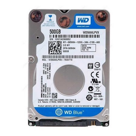 HD WESTERN DIGITAL 500GB DE NOTEBOOK